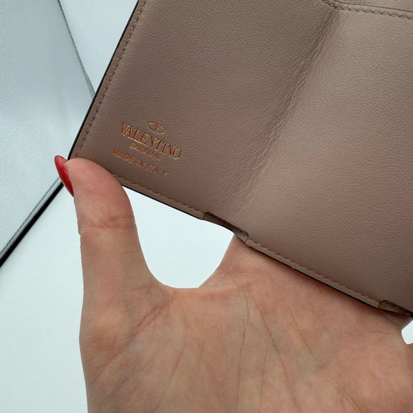 Valentino Taupe Wallet with Gold Studs - Picture 8 of 10